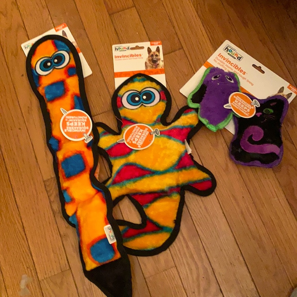 Outward Hound plush squeaky dog toys